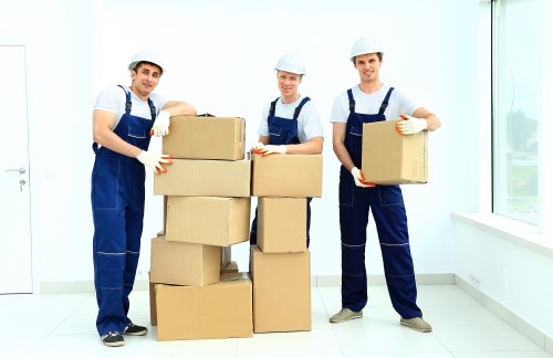 People using self storage in Kingsbury during a move