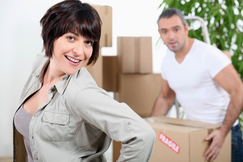 Organised moving day for flat removals in Kingsbury with furniture protection